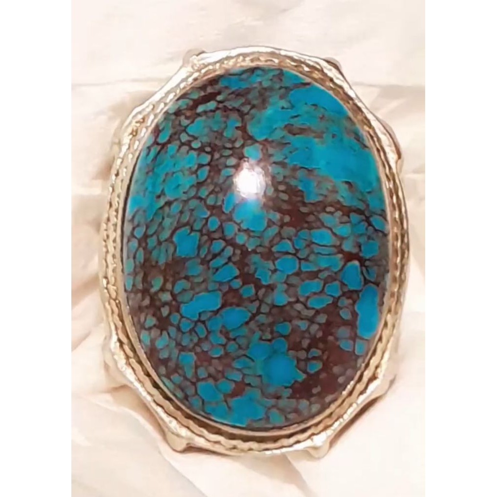 Natural batu akik Pirus Persia lawasan biru tosca ceplok kuro full body ukuran jumbo kode BJ02