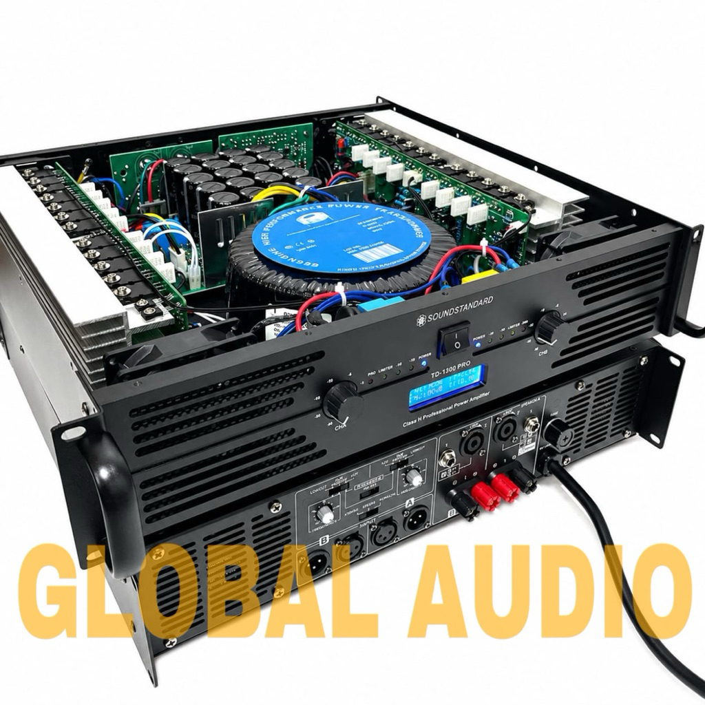 Power Soundstandard TD1300 Pro 2Channel Class H Power Soundstandard TD 1300 Pro Layar LCD TD1300Pro 