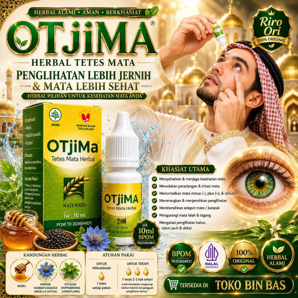 OTEM  OTJIMA Original Naturaid Herbal Tetes Mata Minus Katarak Glaukoma OTJIMA Madu Obat Tetes Mata 