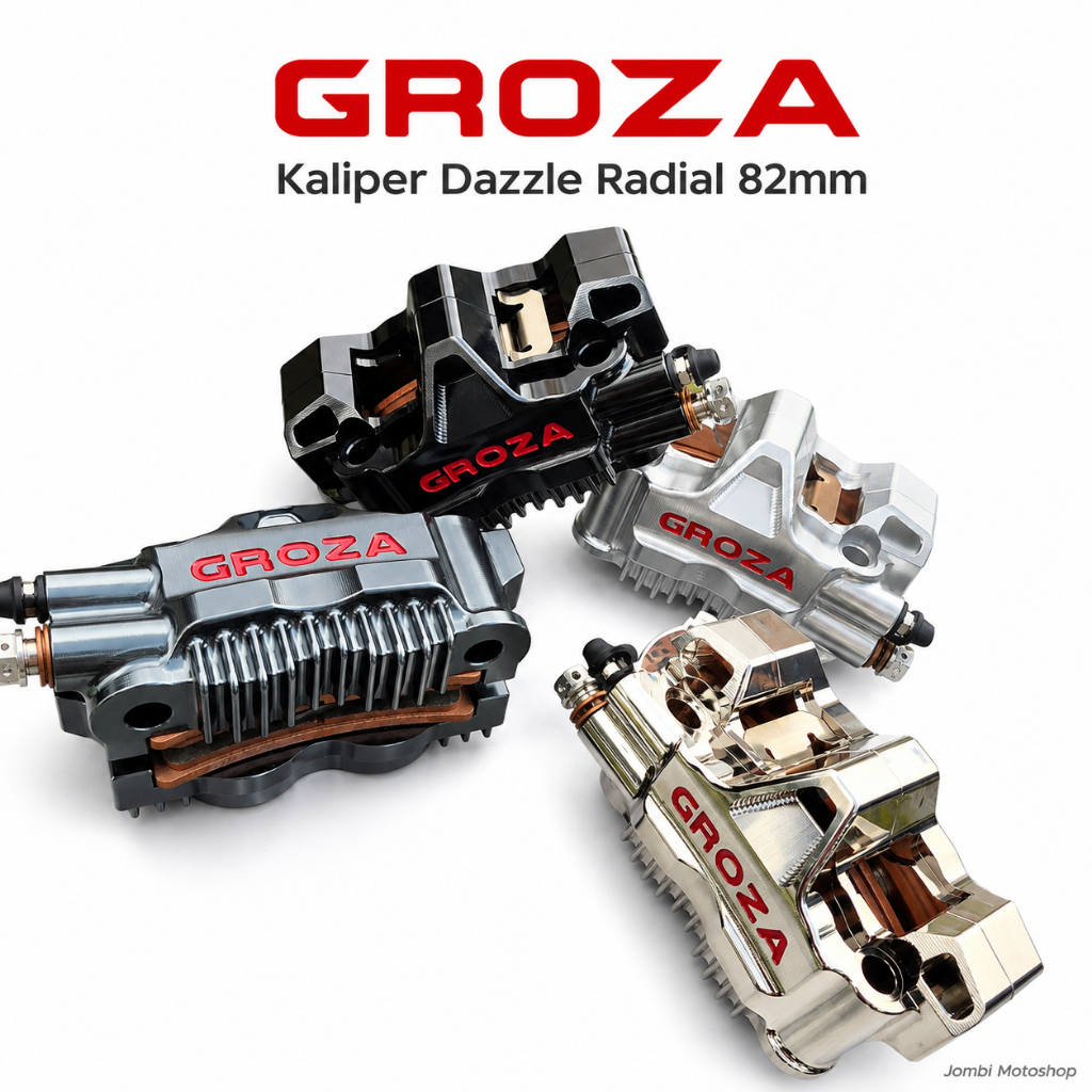KALIPER GROZA 4 PISTON DAZZLE KALIPER RADIAL ZENITH 82MM PICTH ALUMINIUM BILLET UNIVERSAL KALIPER 4 