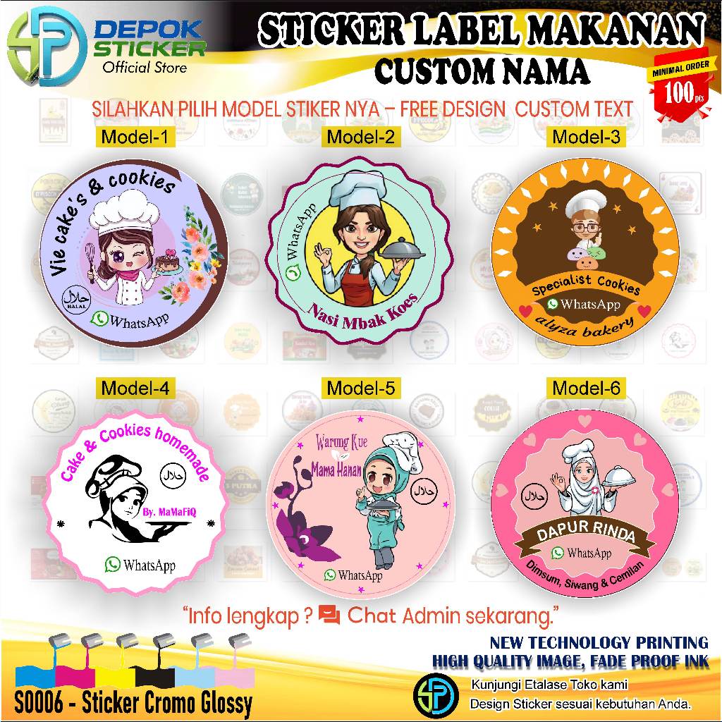 STIKER LABEL MAKANAN UKURAN CUSTOM