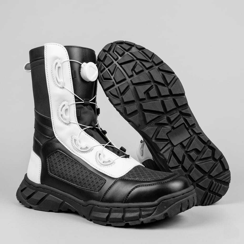 Sepatu PDL Provost Tali Putar Libra Kulit Sapi Sol Empuk Tali Putar Boa Ukuran 39-45