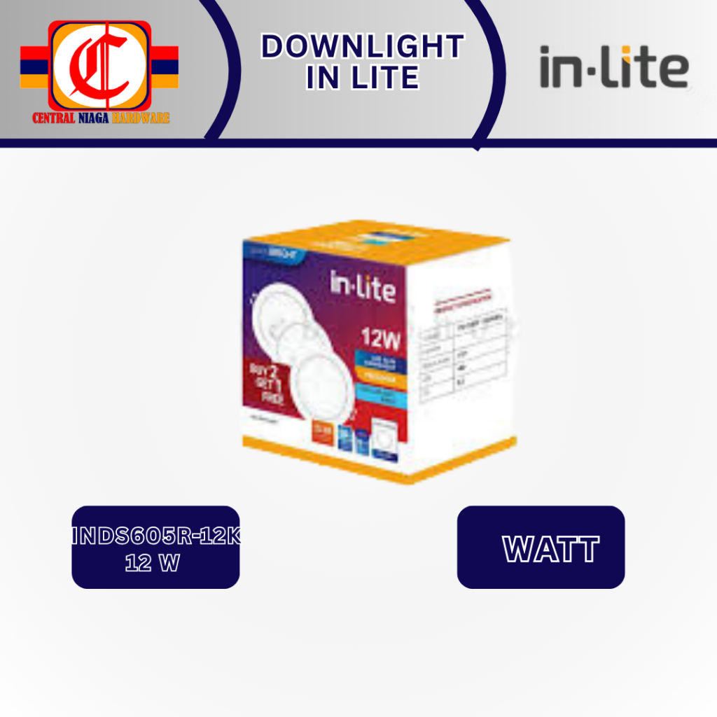 DOWNLIGHT INLITE 12W KNG 2 FREE