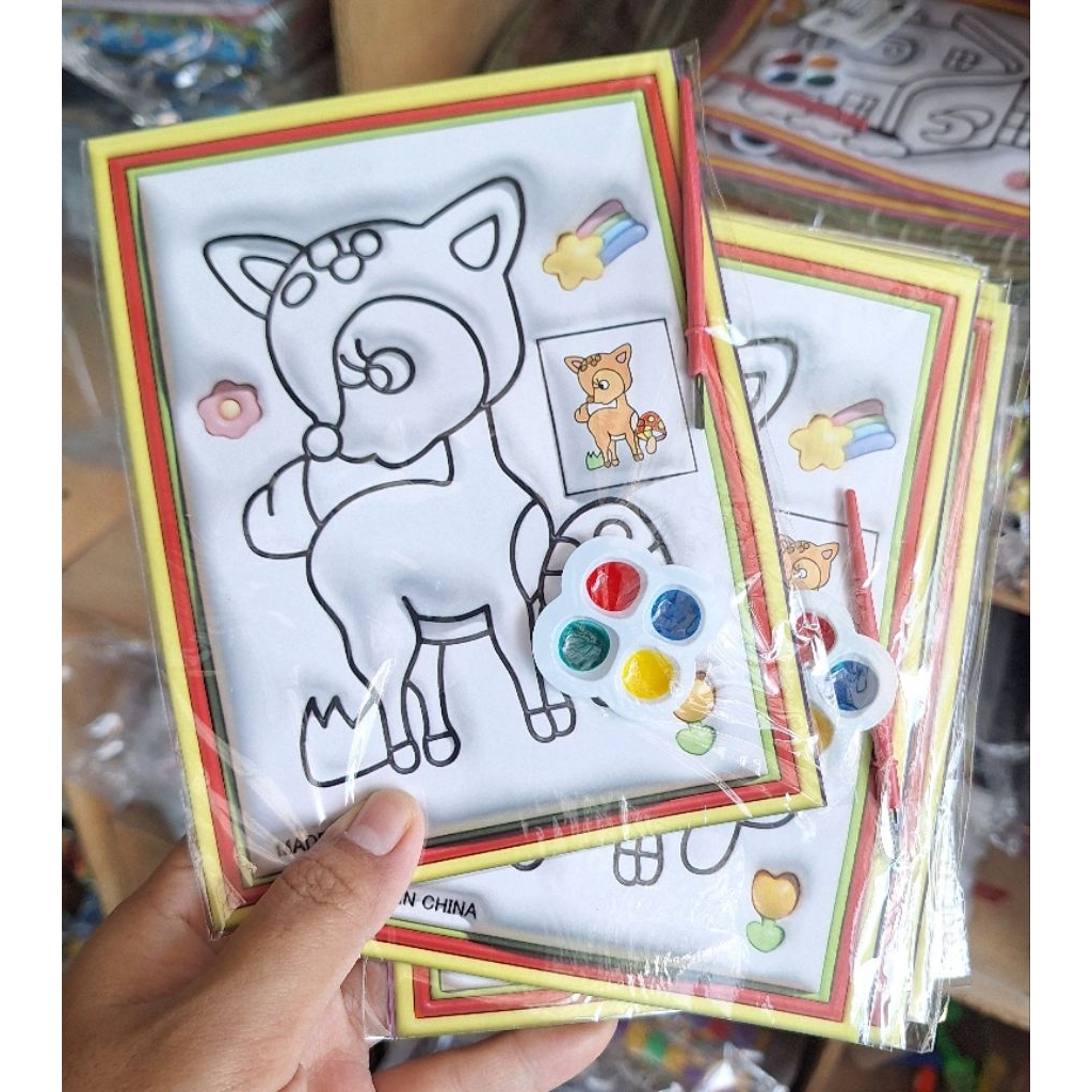 mainan mewarnai cat air medium / mewarnai edukasi anak / mainan edukasi / mewarnai cat air / mainan