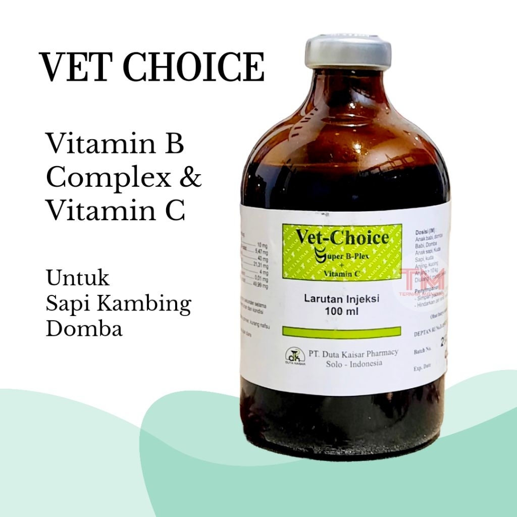 VET CHOICE 100 ML Vitamin B Komplek dan Vitamin C Untuk sapi kambing