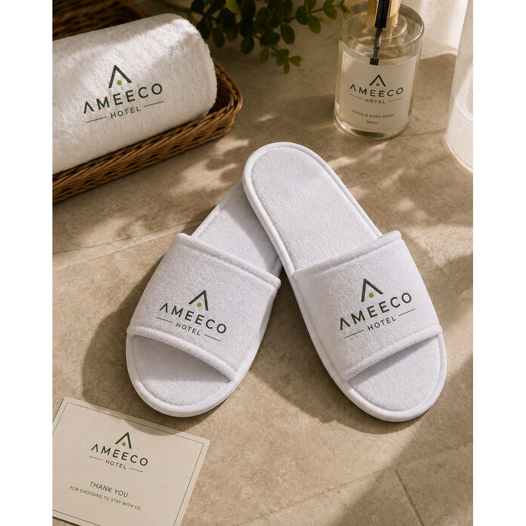 Sandal Hotel Custom Logo | Hotel Slipper | Sandal Villa Resort Spa Guest House Homestay Premium