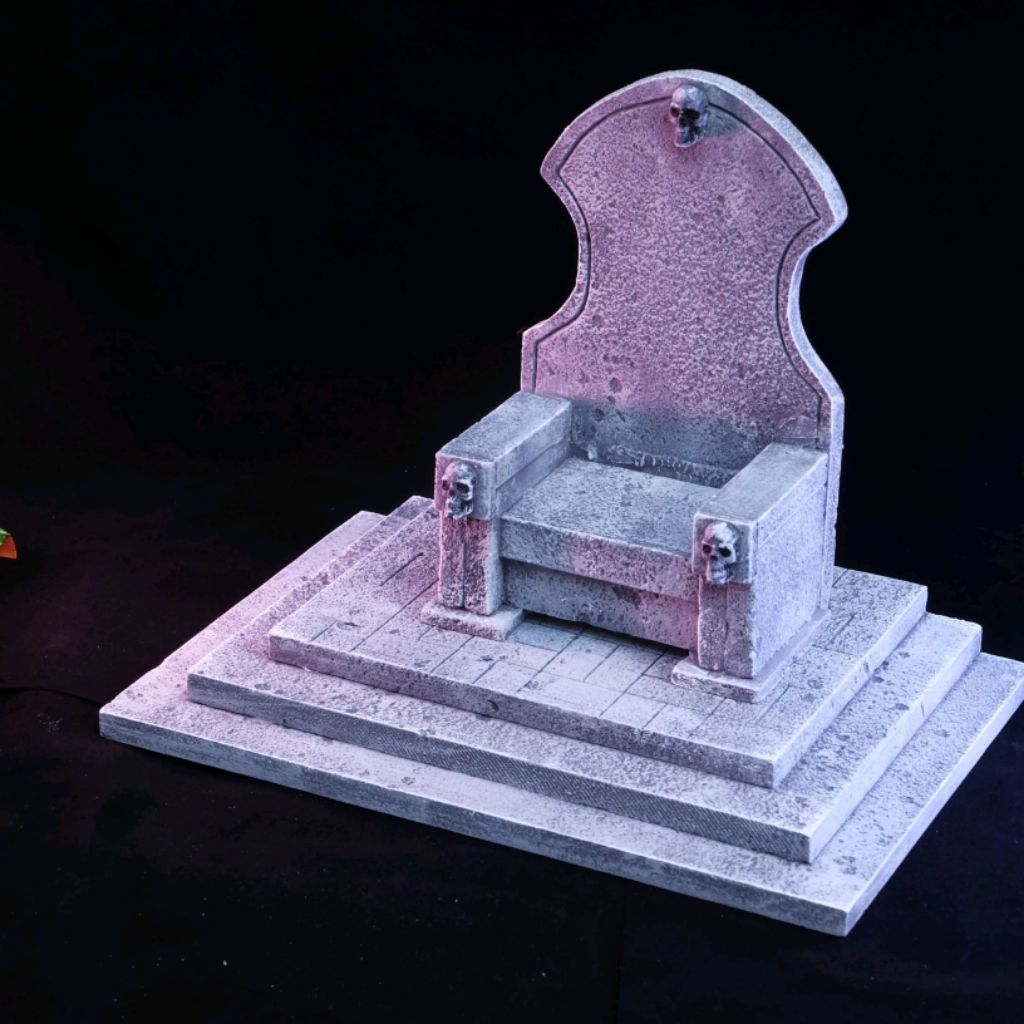 miniatur throne dr doom skala 1:12 untuk marvel legends