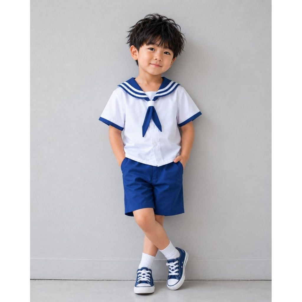 seragam sekolah tk terbaru/seragam tk dan paud terbaru/kostum sailor anak/baju pelaut anak/seragam s