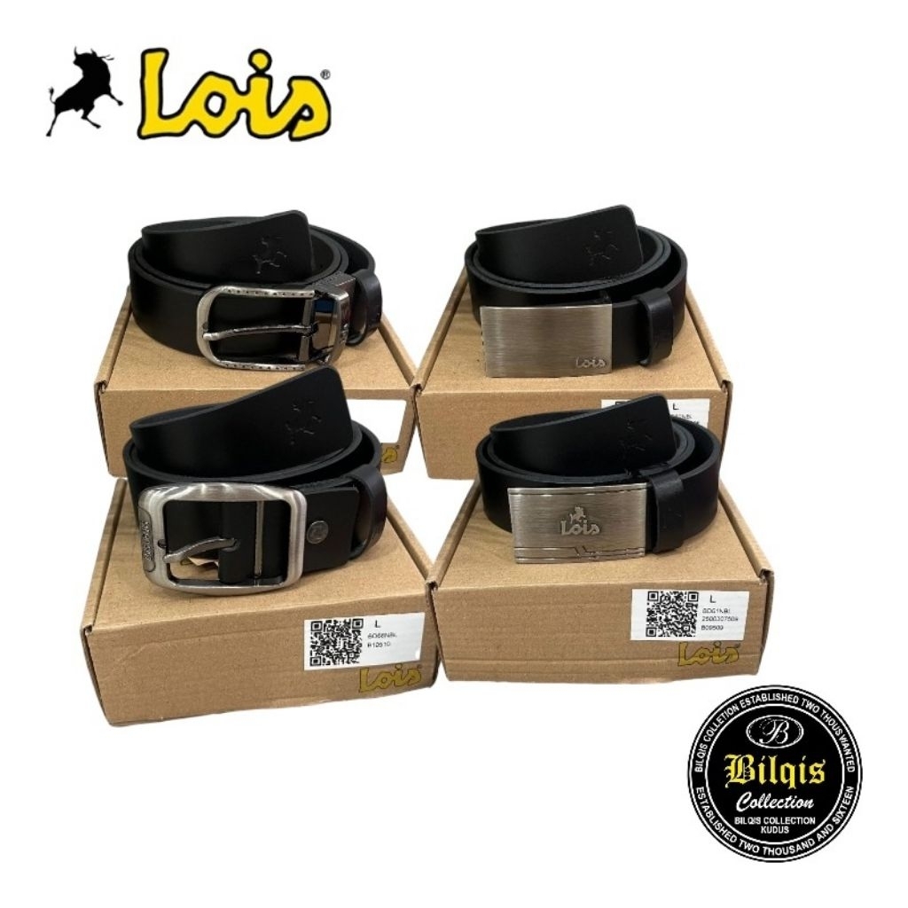 Lois Original Ikat Pinggang Kulit Pria Sabuk Formal Casual Original