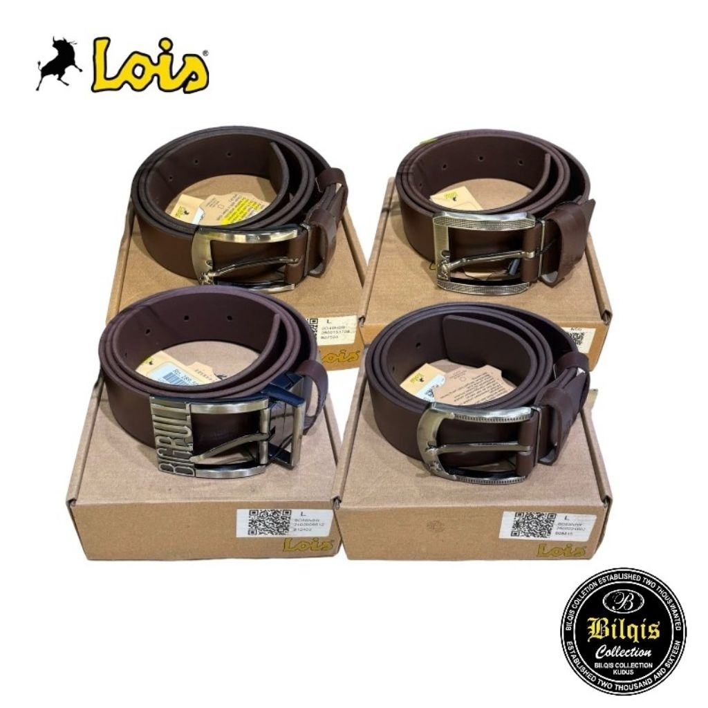 ikat pinggang lois pria original terbaru BROWN