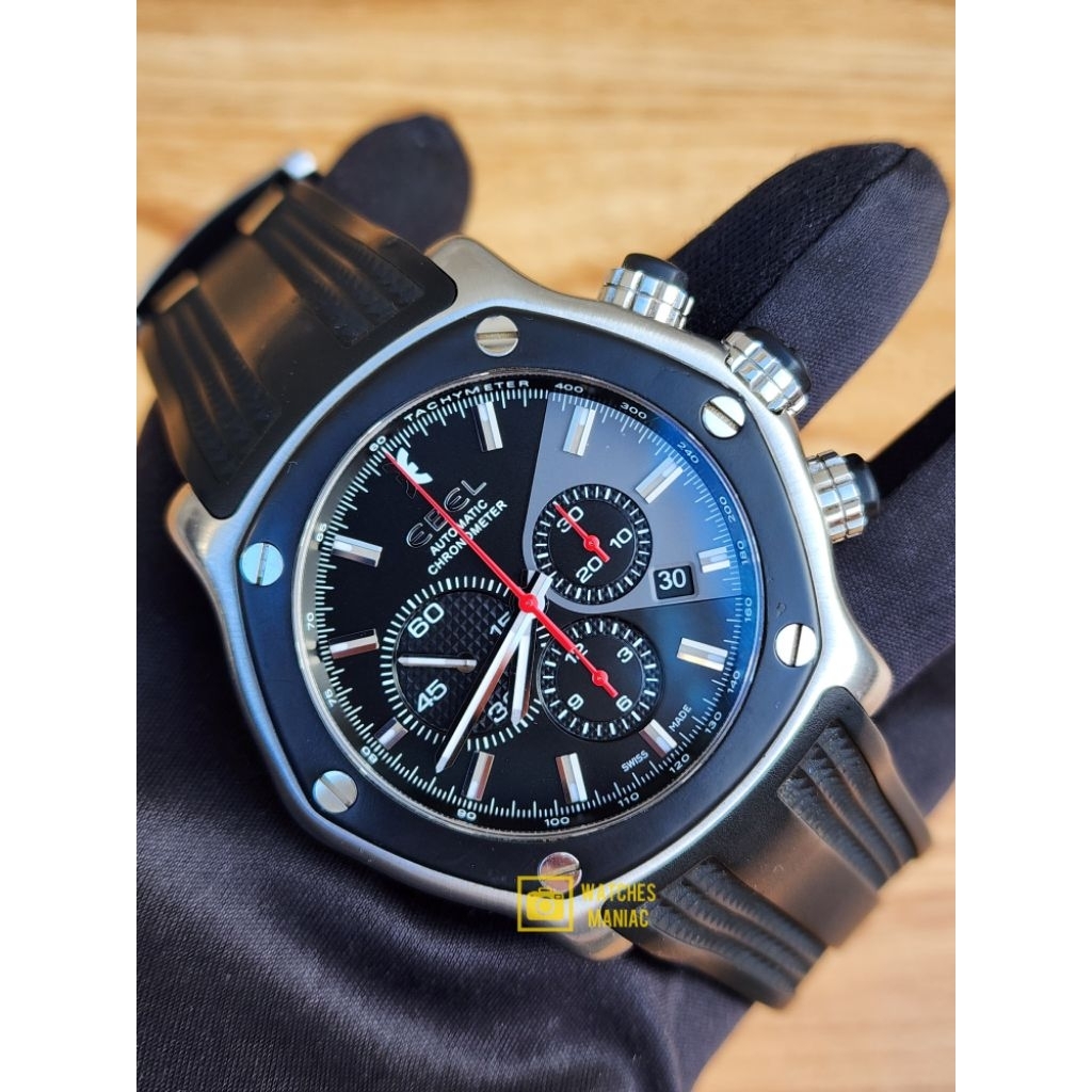 Jam Tangan Super Rare Luxury Original Ebel 1911 Tekton Chronograph Automatic Swiss Made