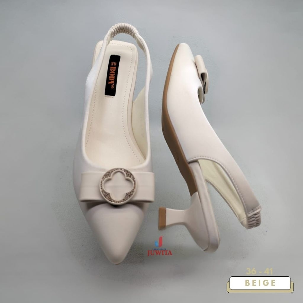 Sendal high heels wanita tinggi 3cm merk nobody