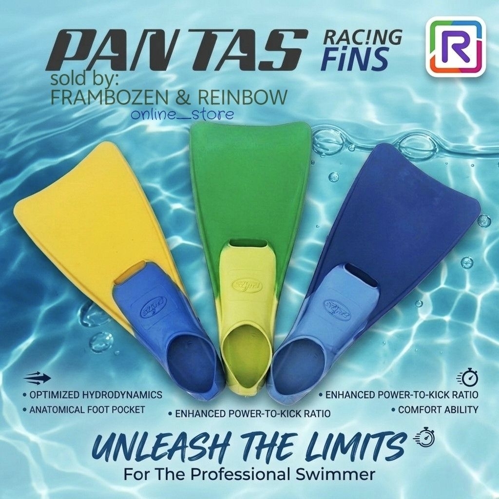 PANTAS Fins Panjang Sepatu Renang Kaki Katak Diving