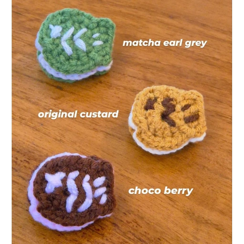 Crochet Taiyaki Pin | Taiyaki pin rajut