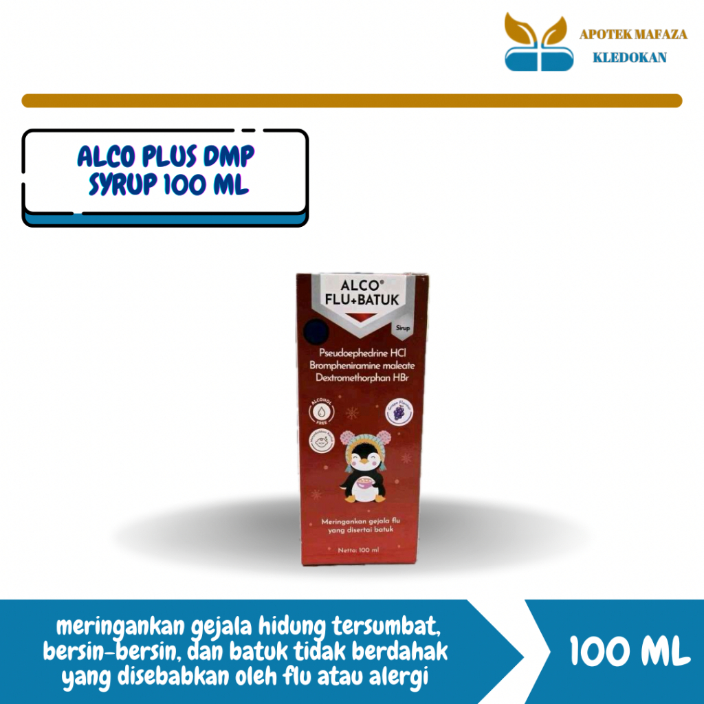 Alco Flu + Batuk Sirup 100 ml (Alco Plus DMP)