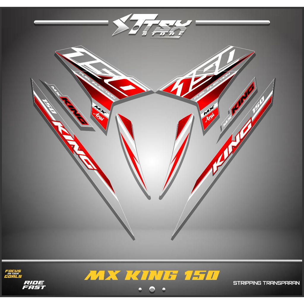 STRIPING TRANSPARAN UV MX KING 150/VARIASI STIKER MX KING 150