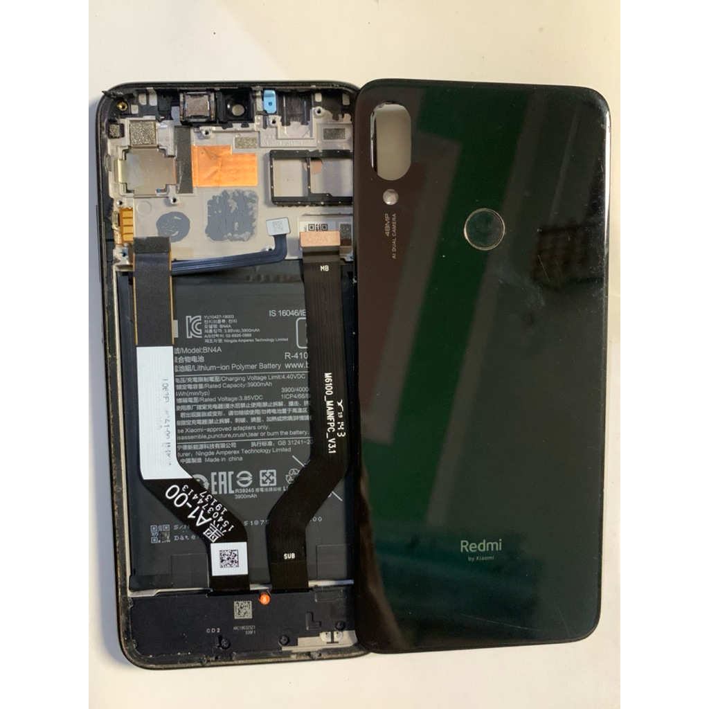 Frame+battrey+papan cas fullset (minus lcd garis) // Redmi note 7 (Ori cabutan)