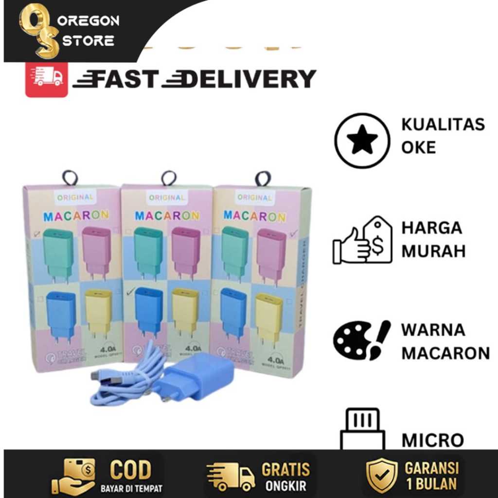 Travel Charger Macaron MICRO USB 4.0A Fast Charger