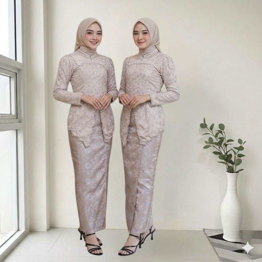 Set Kebaya Modern - Set Kebaya Sanila Rok Span - Set Kebaya Pesta - Set Kebaya Wisuda