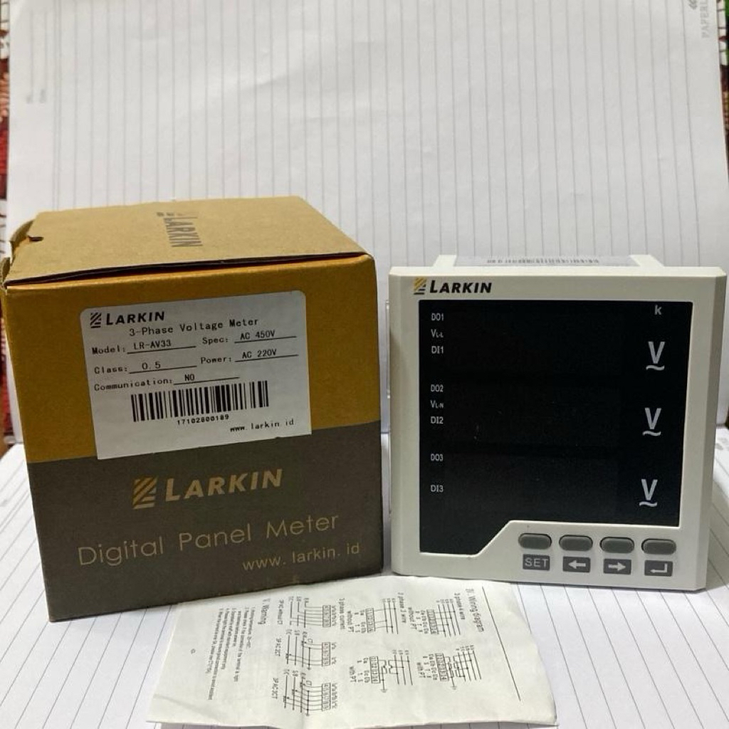 LARKIN LR-AV33 Voltmeter Digital 3 Phase