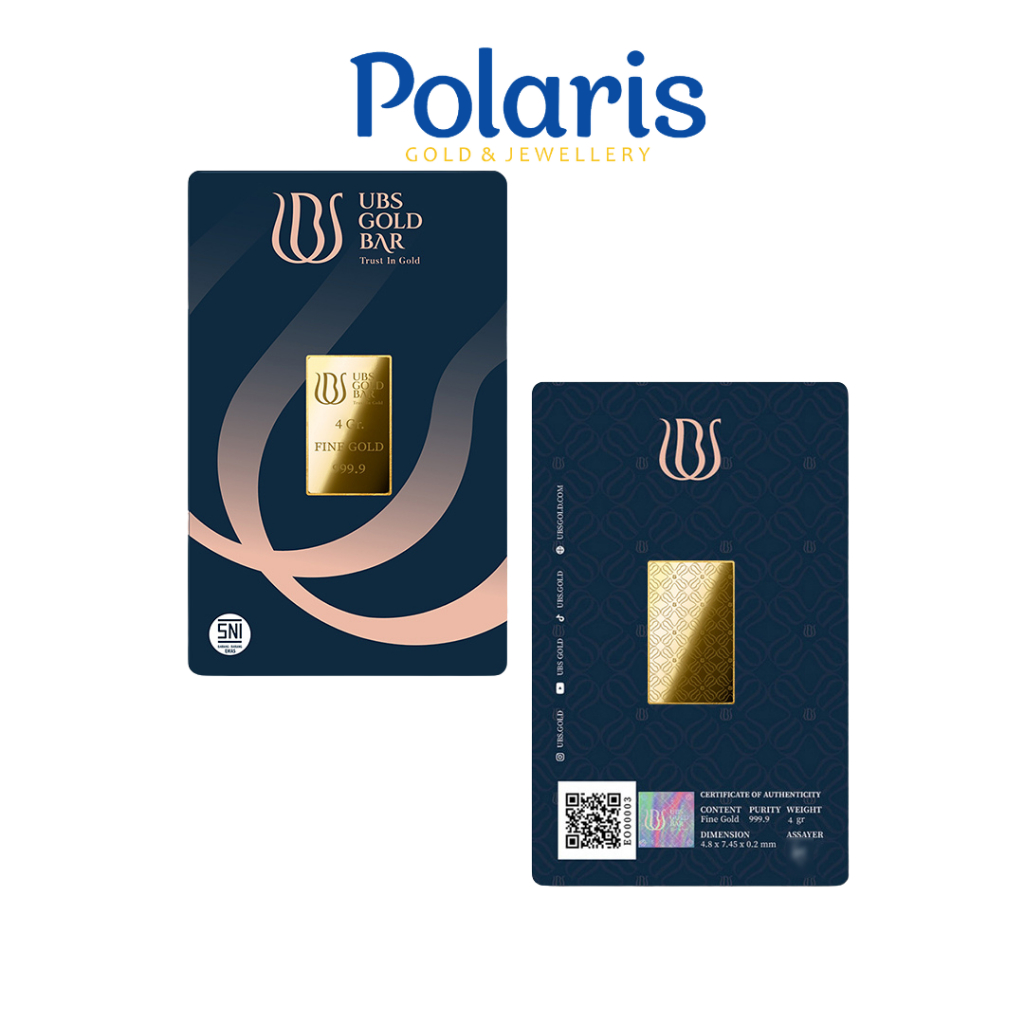 UBS Logam Mulia 4 Gram Classic Emas Batangan LM Fine Gold Bar