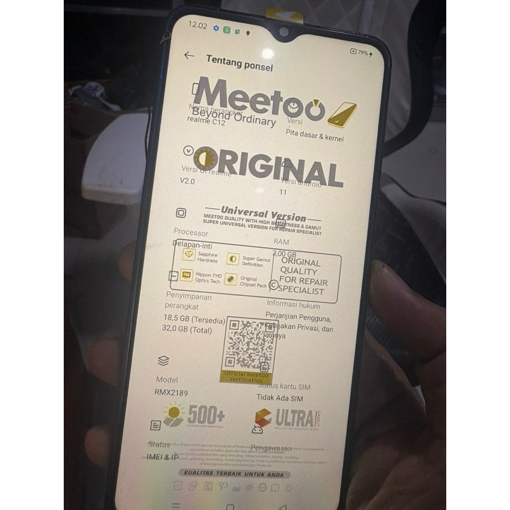 Mesin Realme c12 3/32 normal