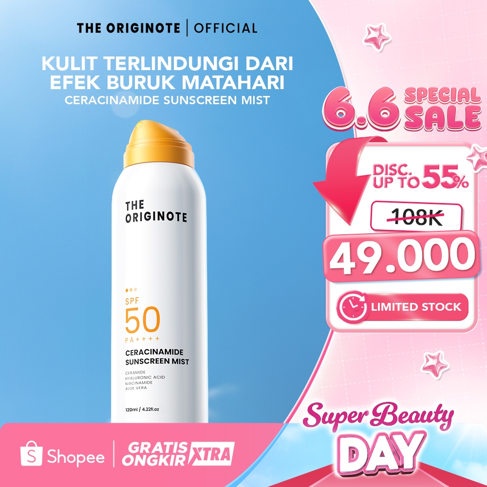 [SPECIAL PRICE] The Originote Ceracinamide Sunscreen Mist SPF 50 PA++++ - UV - Melembabkan Wajah No 