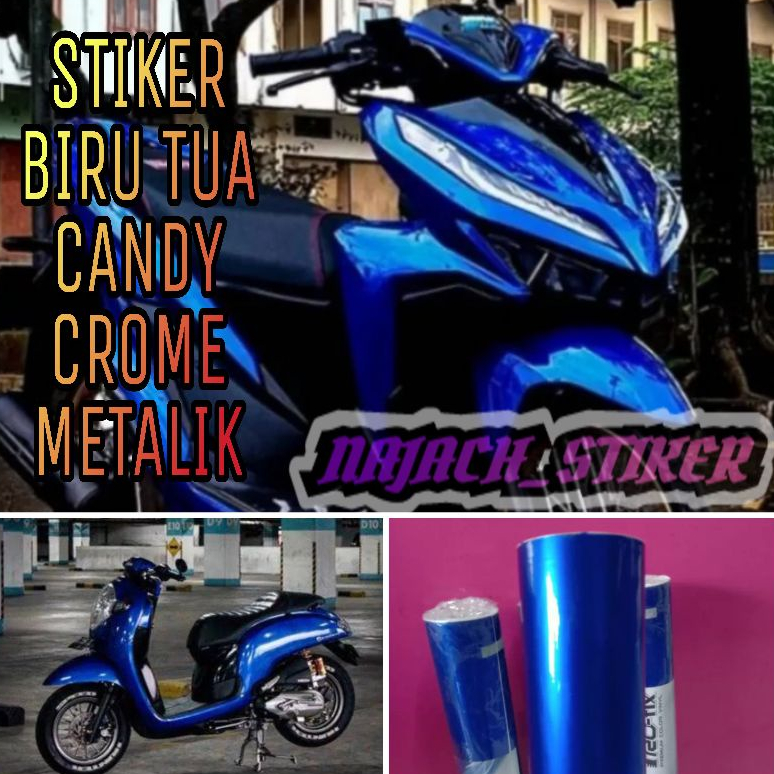 Stiker Biru Candy skotlet motor biru candy skotelt Biru candy