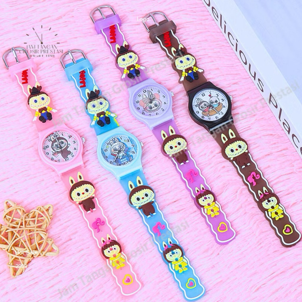 [DS] - Termurah jam tangan karakter sanrio 3D tampilan analog kotak strap rubber jelly lucu produk i