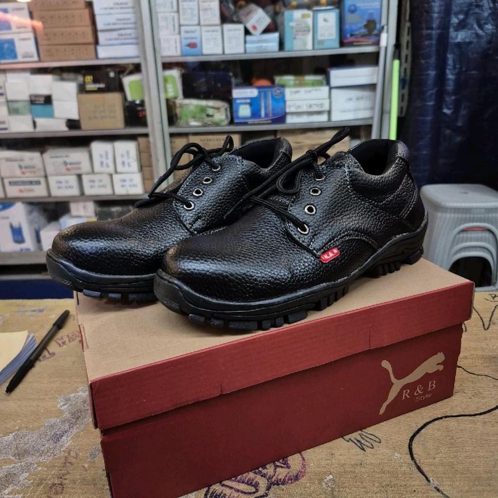 Sepatu Safety R&B Pendek Tali / Sepatu Safety Kulit Asli / Sepatu Safety Pendek Tali