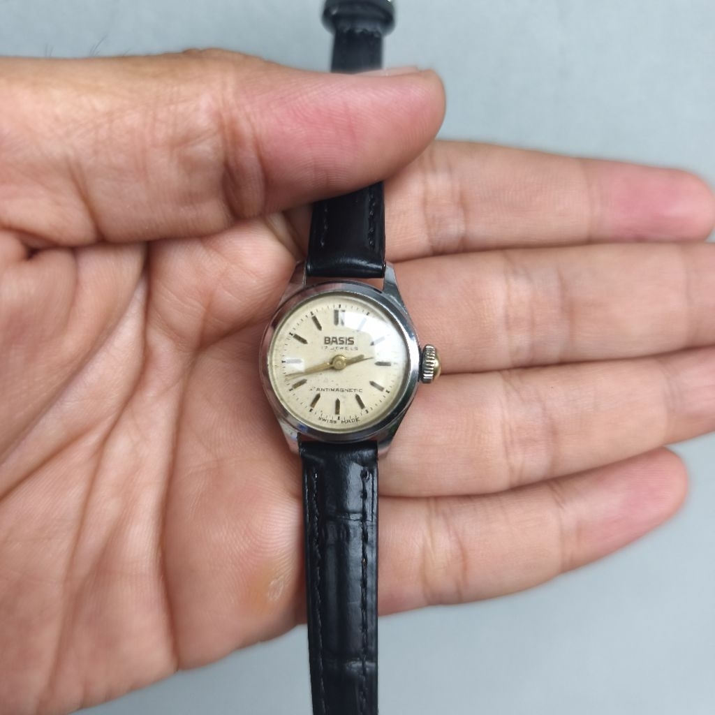 JAM TANGAN BASIS 17 JEWELS AUTOMATIC MANUAL VINTAGE BEKAS SECOND NOT SEIKO NOT CASIO