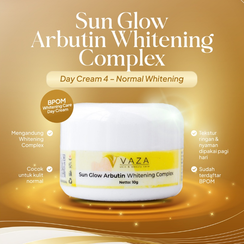 Sun Glow Arbutin Whitening Complex (Day Cream 4) Normal Whitening - Vaza Skincare
