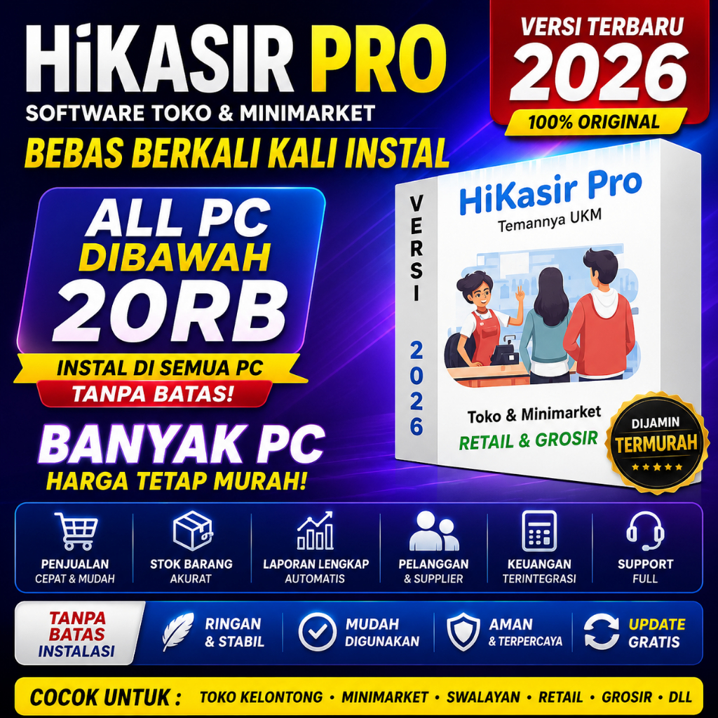 Software toko kasir minimarket HIKASIR
