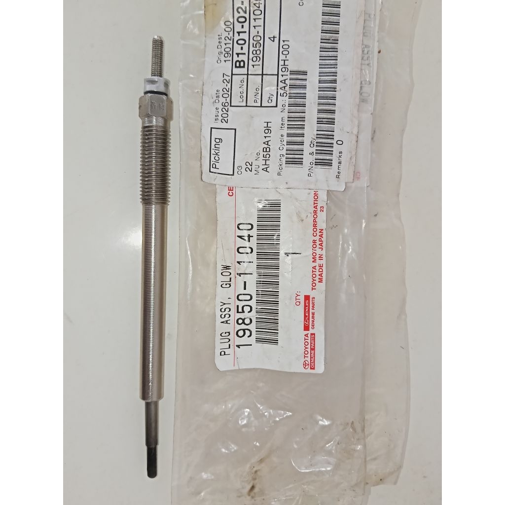 19850-11040 plug assy, glow. busi pemanas. toyota hilux 2gd innova reborn diesel 2gd original copota