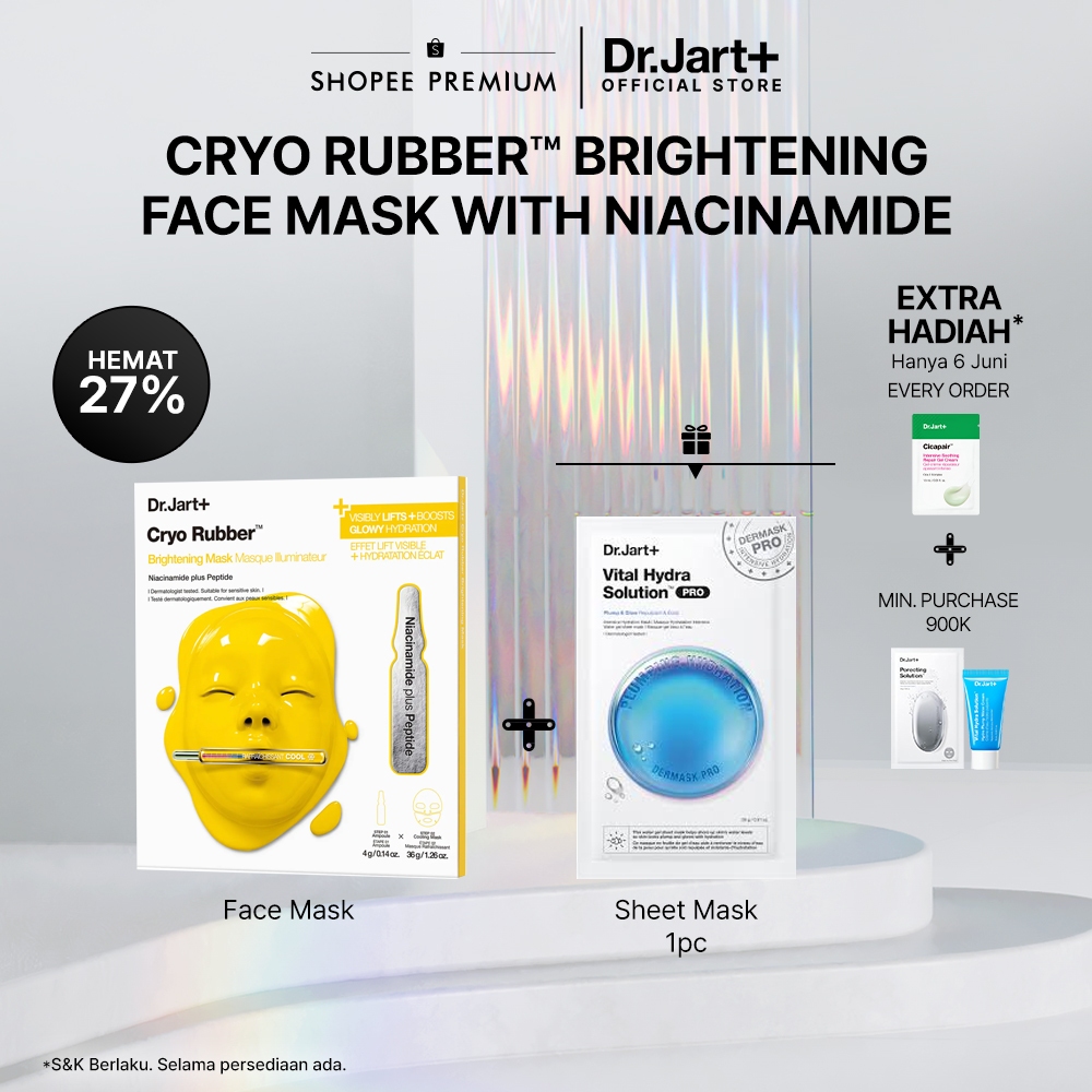[NEW] Dr.Jart Cryo Rubber Brightening Mask | Cools skin, Brightens with Niacinamide