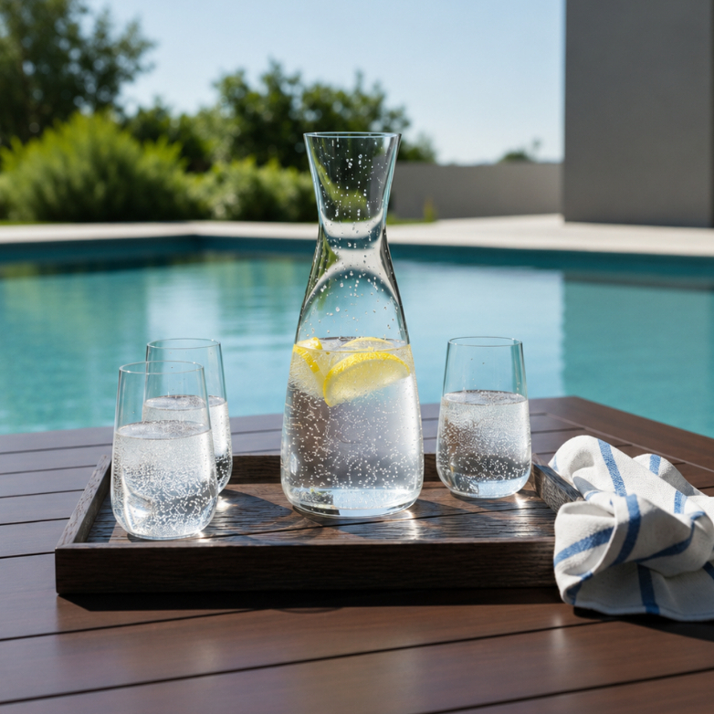 Maison Forine Crystal drink set Carafe tumbler 5 pcs