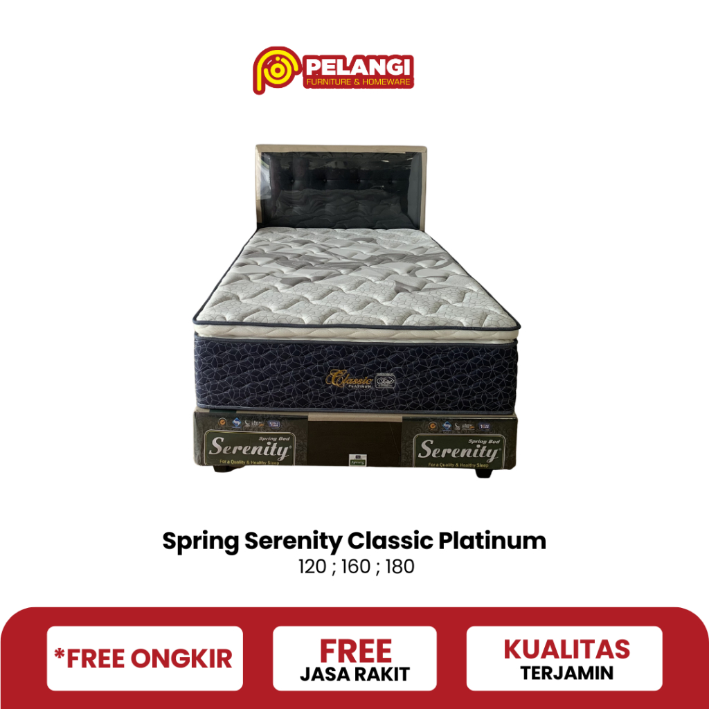 Springbed Serenity Classic Platinum | Springbed Serenity | Kasur Springbed | Pocket Latex