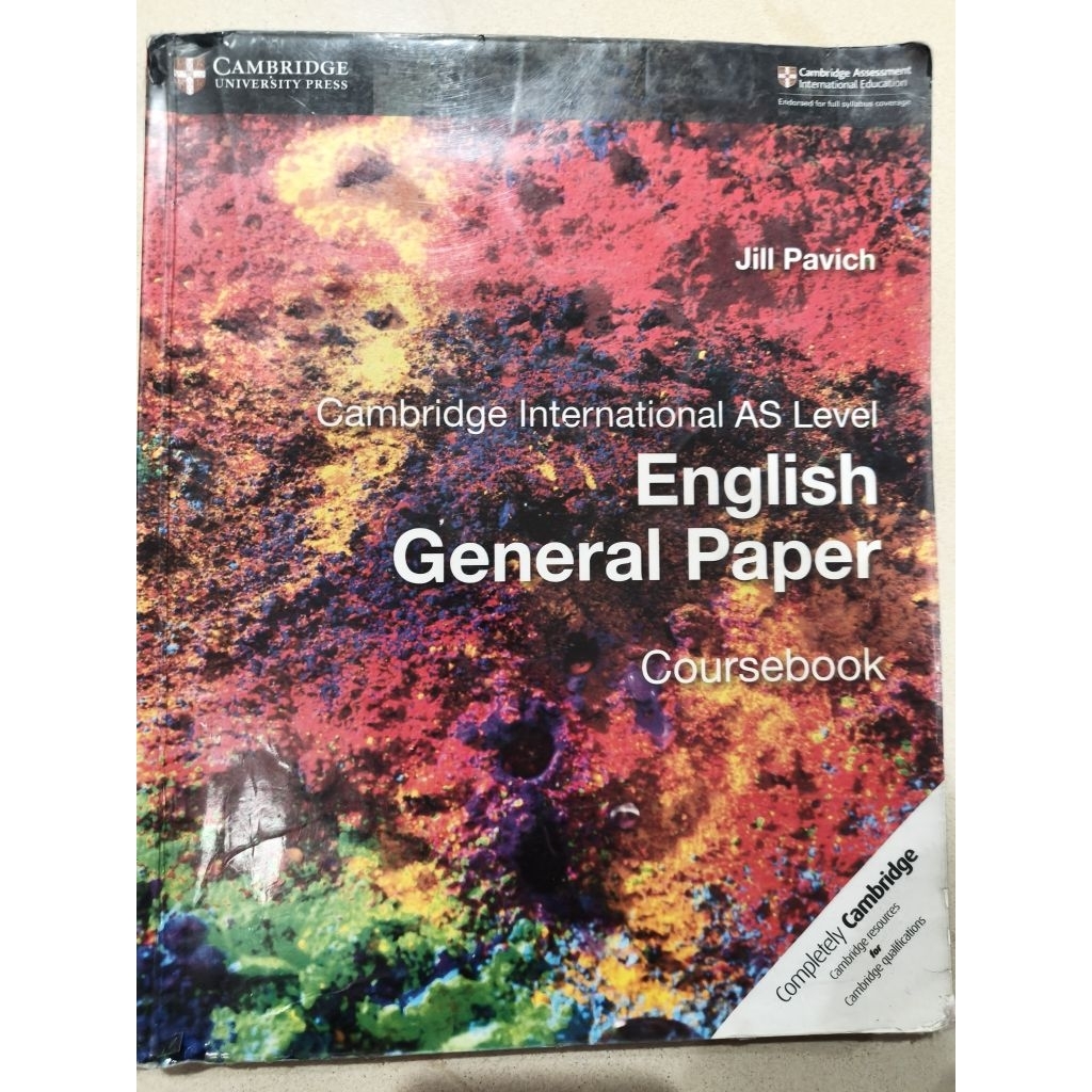 Cambridge International AS & A Level English General Paper Coursebook 100% original ( barcode ada di