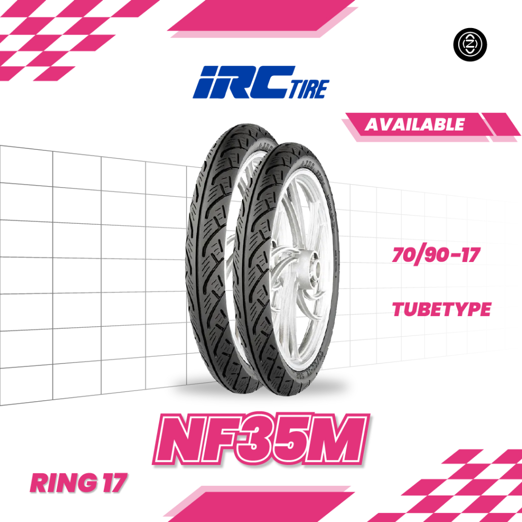 Ban matic IRC NF35M 70/90-17 Ring 17 Tubetype Jupiter Vega Supra Satria FU Smash