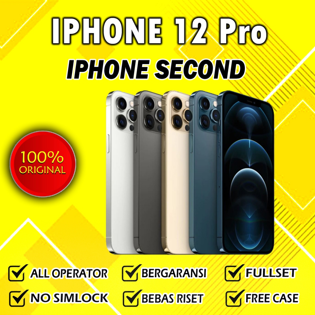Apple iPhone 12 Pro / 12 Pro Max 64/128/256 gb Fullset Original Bergaransi Murah