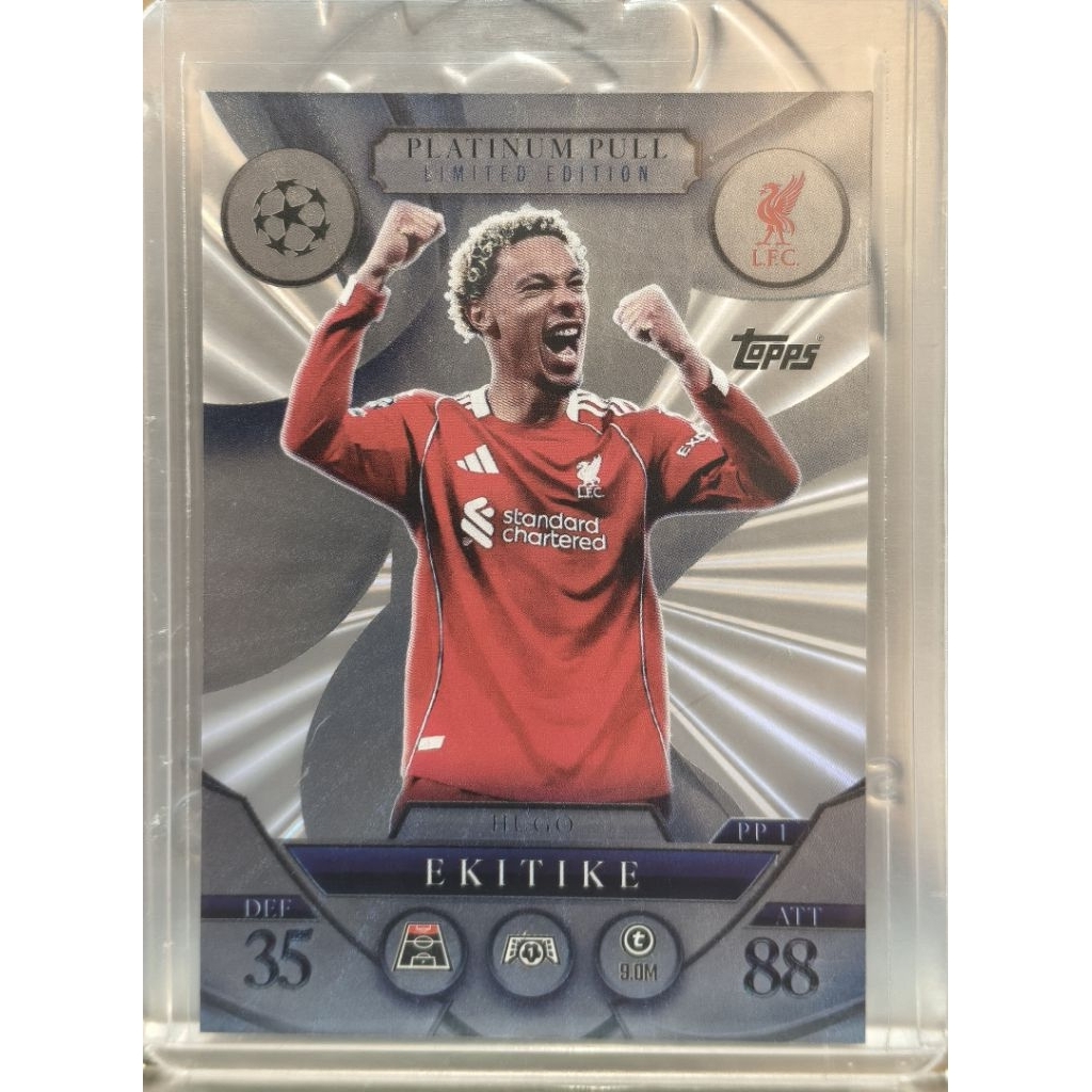 Hugo Ekitike Liverpool Platinum Pull Limited Edition PP1 – Topps Match Attax Extra 2025/26