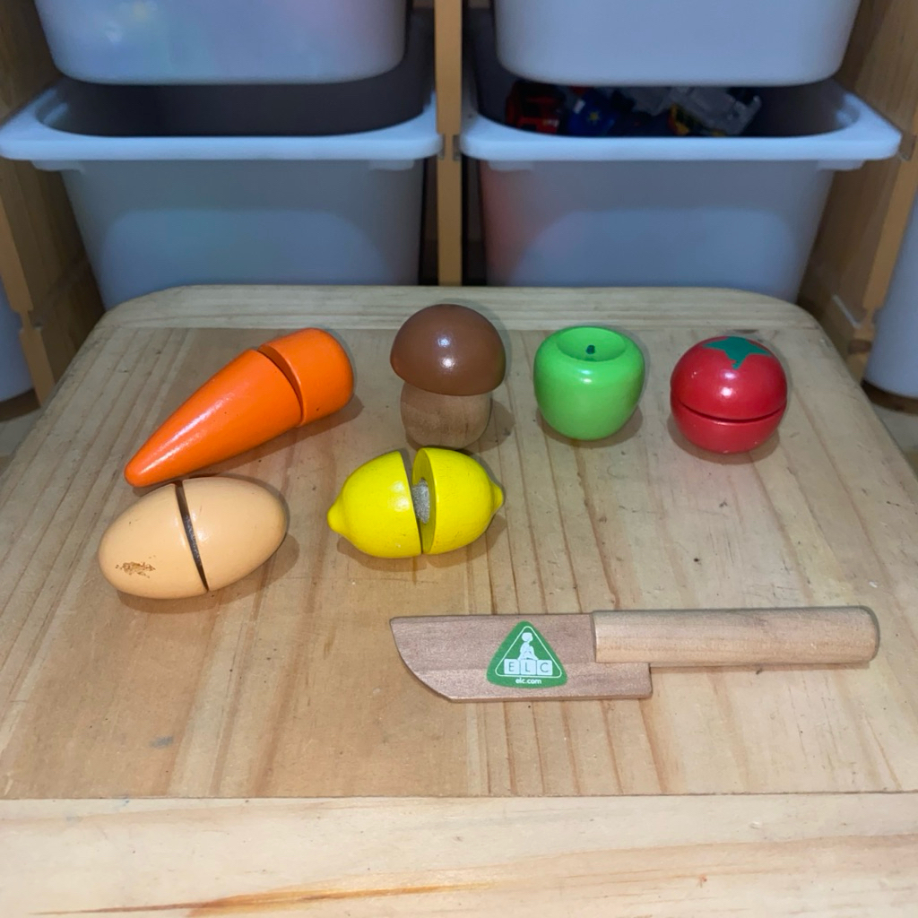 ELC Crate of Cut and Play Fruit and Vegetables - Mainan Masak Masakan Sayur dan Buah Potong Anak