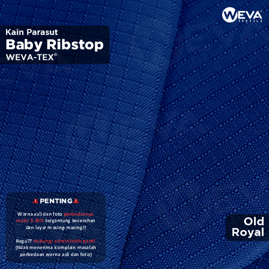 BABY RIBSTOP Bahan Kain Micro Ribstop Kain Jaket Parasut Waterproof Biru Benhur 11
