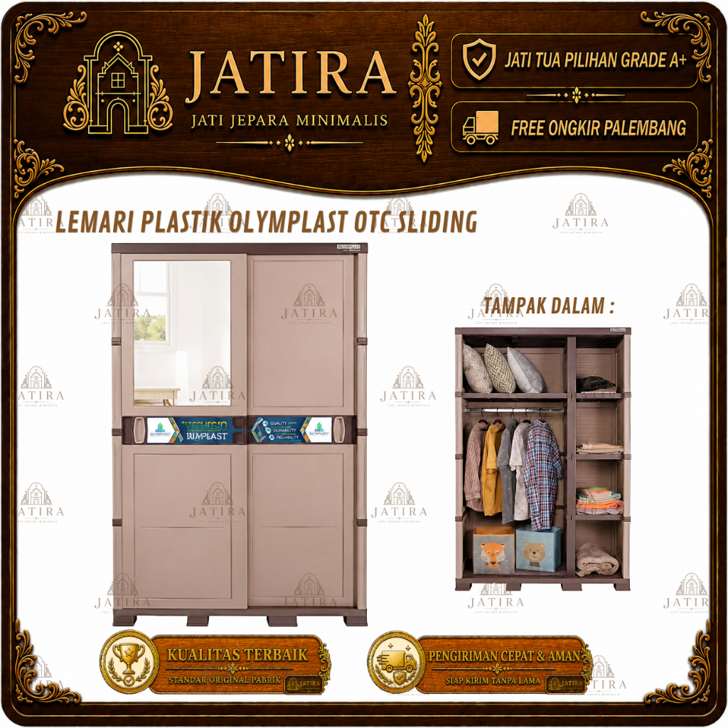 Lemari Pakaian Plastik Olymplast OTC Sliding Modern | Lemari Pakaian Plastik Olymplast Murah Palemba