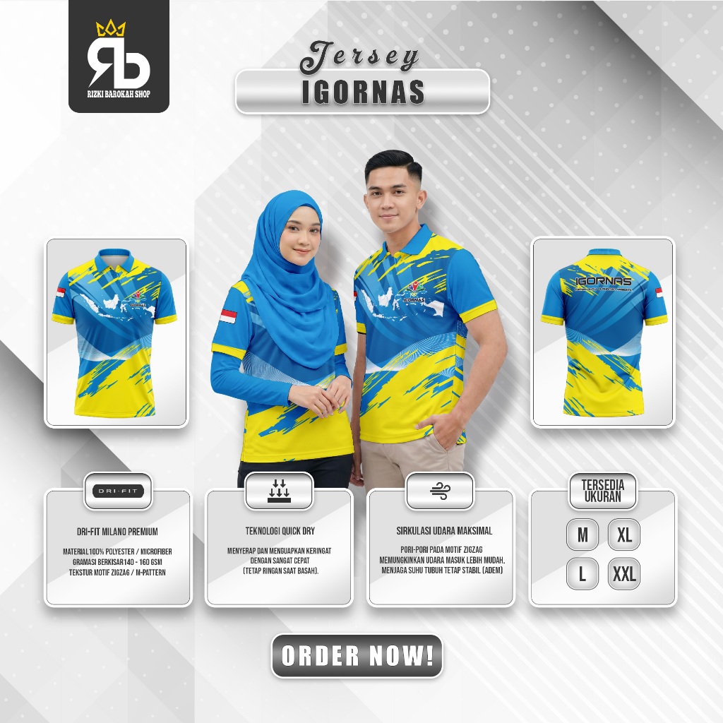 JERSEY IGORNAS / JERSEY POLO IGORNAS / JERSEY IGORNAS OLAHRAGA / BAJU SANTAI / BAJU OLAHRAGA