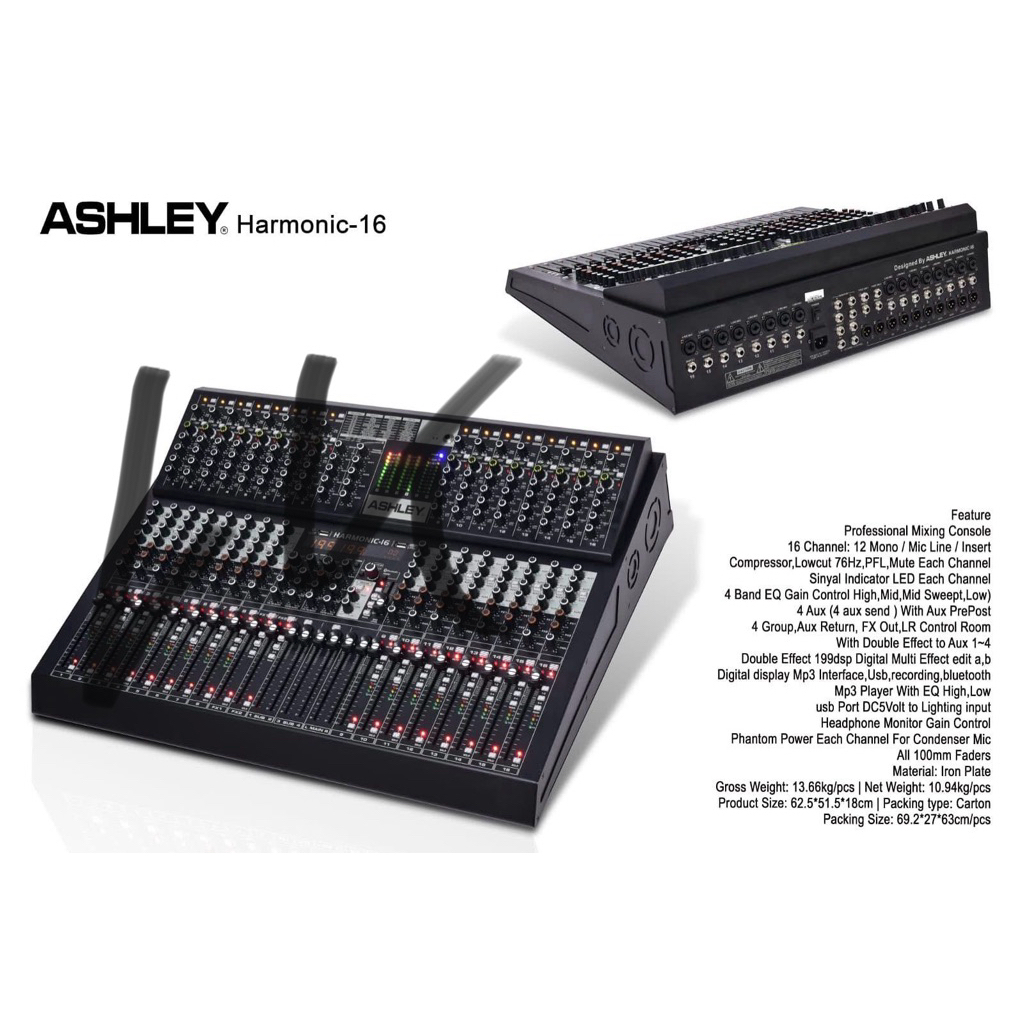 Mixer ashley harmonic 16Channel mixer Ashley