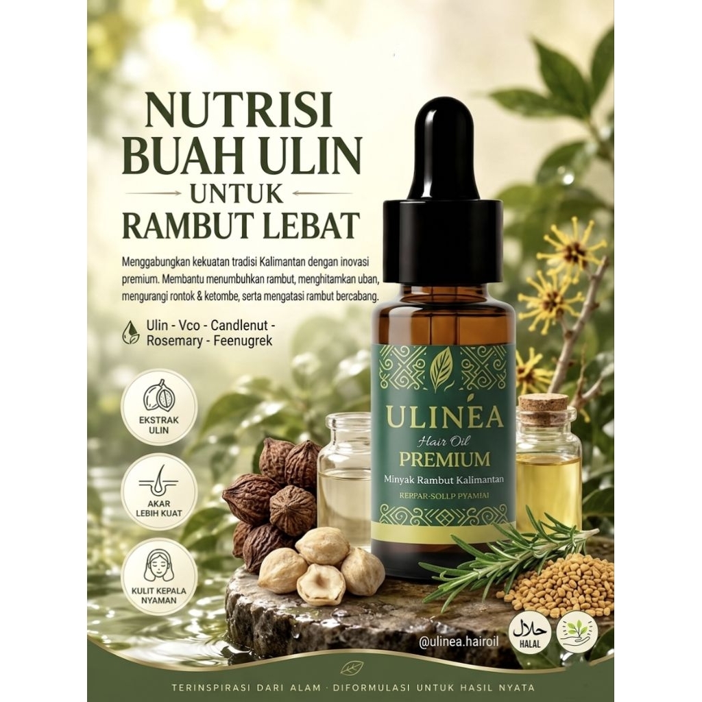 Penumbuh Rambut Hair Oil Sari Buah Ulin by ULINEA