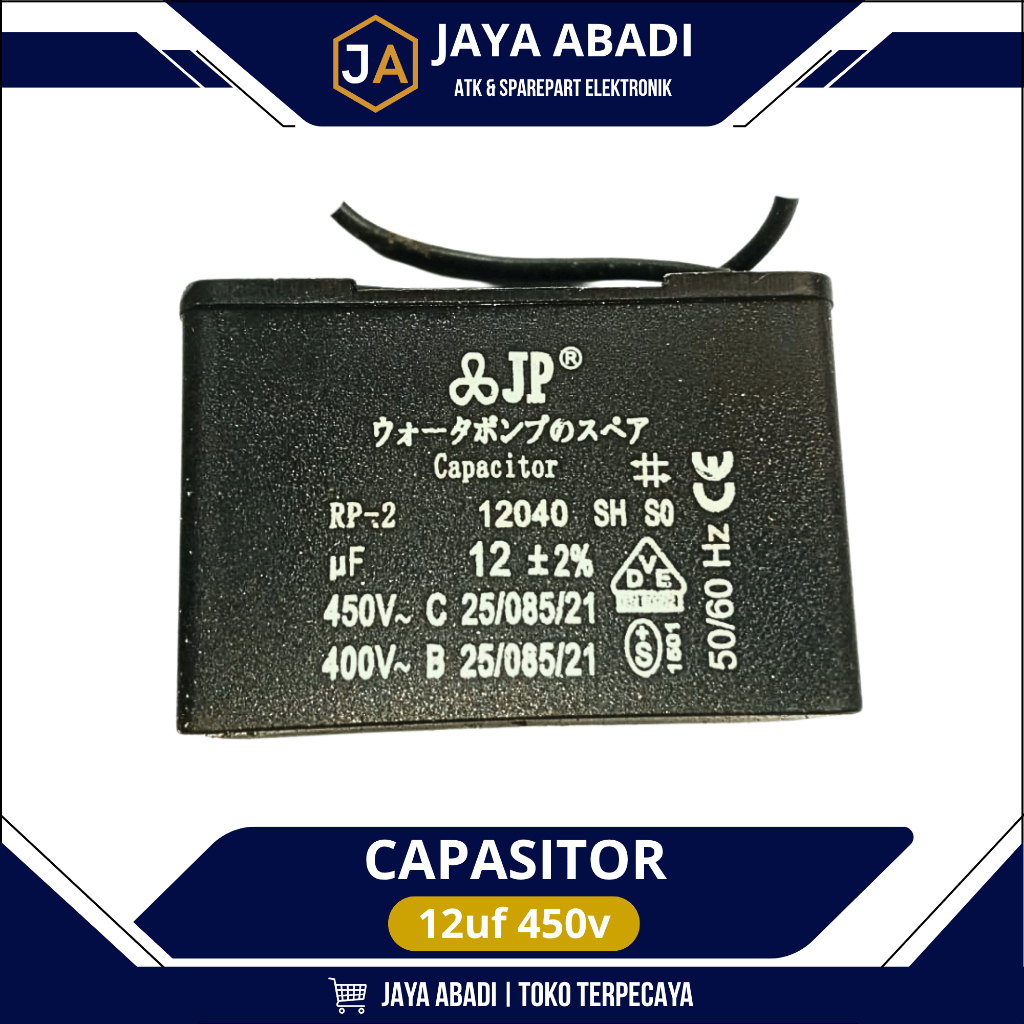 Kapasitor Capasitor JP 12 uf 400v/450v