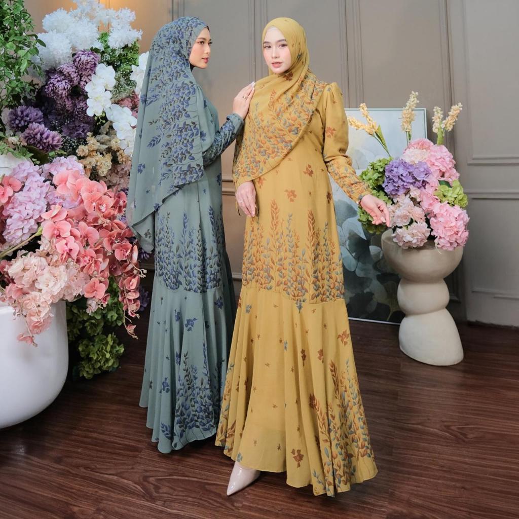 GAMIS ROXANA SET HIJAB WANITA MUSLIMAH TERBARU BY DUMMA