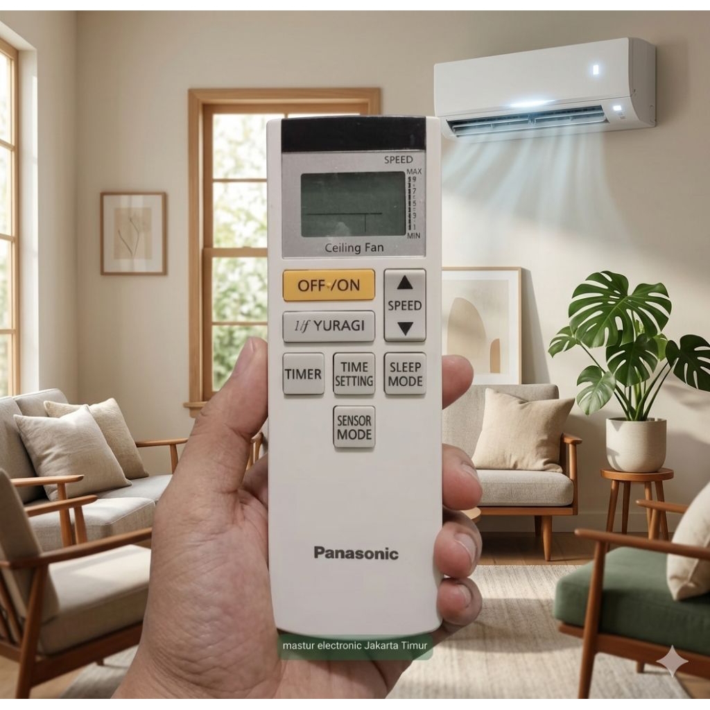 REMOTE REMOT AC PANASONI CEILING FAN YURAGI ORIGINAL ASLI